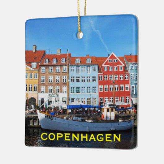 Kopenhagen Denamrk Square kerstversiering Keramisch Ornament (Links)