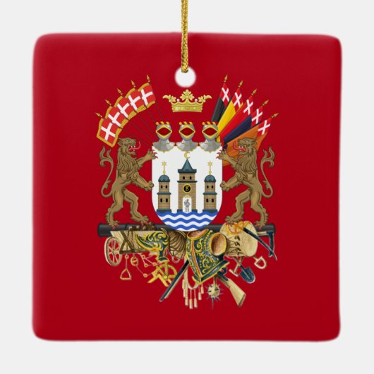 Kopenhagen Denamrk Square kerstversiering Keramisch Ornament (Achterkant)