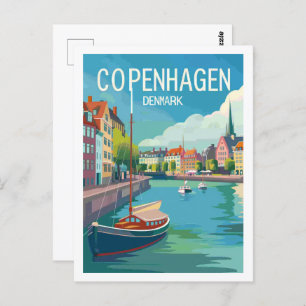 Kopenhagen Denemarken  Beroemde Reisplaats Briefkaart