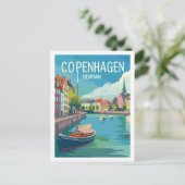 Kopenhagen Denemarken  Beroemde Reisplaats Briefkaart (Staand voorkant)