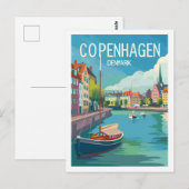 Kopenhagen Denemarken  Beroemde Reisplaats Briefkaart (Voorkant / Achterkant)