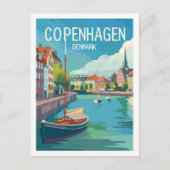 Kopenhagen Denemarken  Beroemde Reisplaats Briefkaart (Voorkant)