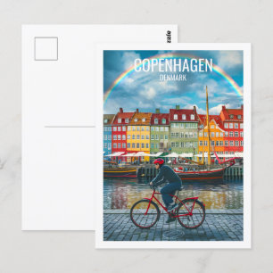Kopenhagen Denemarken Beroemde reisplaats Briefkaart
