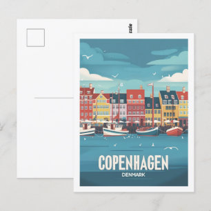 Kopenhagen Denemarken  Beroemde Reisplaats Briefkaart