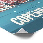 Kopenhagen Denemarken  Beroemde Reisplaats Poster (Hoek)
