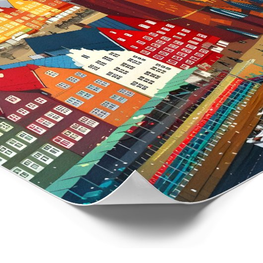 Kopenhagen Denemarken Beroemde reisplaats Poster (Hoek)