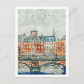 Kopenhagen Denemarken Beroemde Reisplaats Waterver Briefkaart (Voorkant)