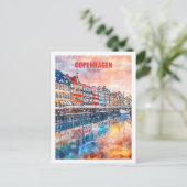 Kopenhagen Denemarken Beroemde Reisplaats Waterver Briefkaart (Staand voorkant)