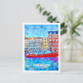 Kopenhagen Denemarken Beroemde Reisplaats Waterver Briefkaart (Staand voorkant)