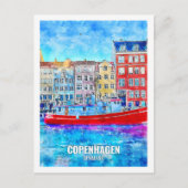 Kopenhagen Denemarken Beroemde Reisplaats Waterver Briefkaart (Voorkant)