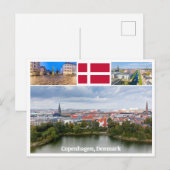 Kopenhagen Denemarken Briefkaart (Voorkant / Achterkant)