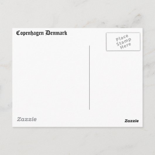 Kopenhagen, Denemarken Briefkaart (Achterkant)