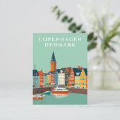 Kopenhagen Denemarken Canal Uitzicht Europe Briefkaart (Staand voorkant)
