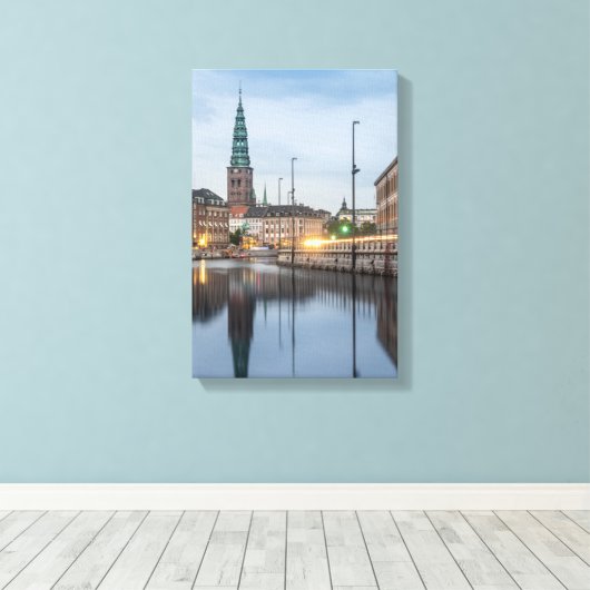 Kopenhagen Denemarken Canvas Afdruk (Insitu (Houten vloer))