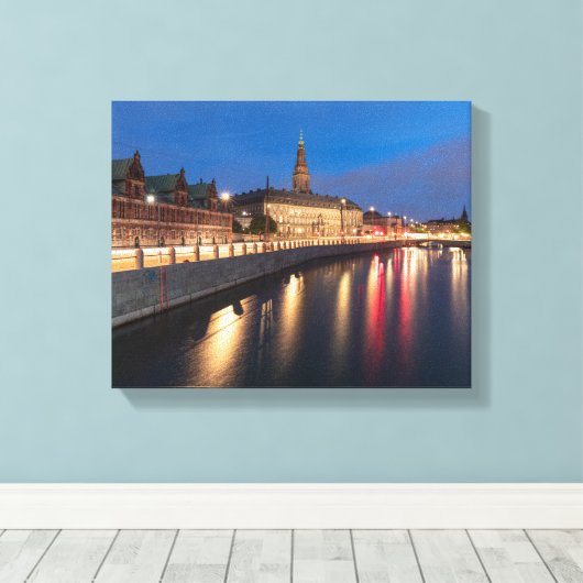 Kopenhagen Denemarken Canvas Afdruk (Insitu (Houten vloer))