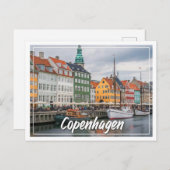 Kopenhagen, Denemarken - Charmant Scandinavisch Briefkaart (Voorkant / Achterkant)