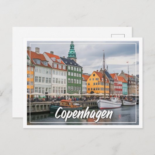 Kopenhagen, Denemarken - Charmant Scandinavisch Briefkaart (Voorkant / Achterkant)