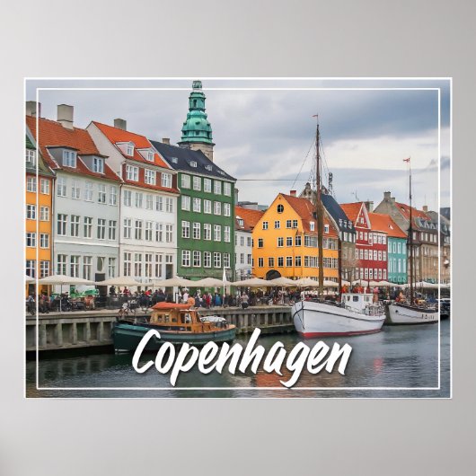 Kopenhagen, Denemarken - Charmant Scandinavisch Poster (Voorkant)