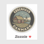 Kopenhagen, Denemarken Danmark  Sticker (Vel)