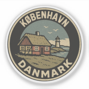 Kopenhagen, Denemarken Danmark  Sticker