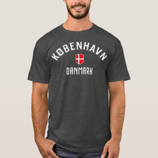 Kopenhagen Denemarken Deense vlag Kobenhavn Danmar T-shirt