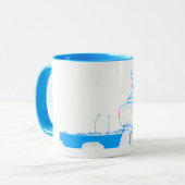 Kopenhagen Denemarken Elegante stijlvolle schets N Mok (Voorkant links)