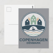 Kopenhagen Denemarken Europa Briefkaart (Voorkant / Achterkant)