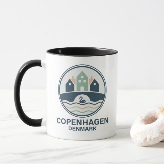 Kopenhagen Denemarken Europa Mok (Met donut)