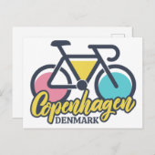 Kopenhagen Denemarken Fietsen Briefkaart (Voorkant / Achterkant)