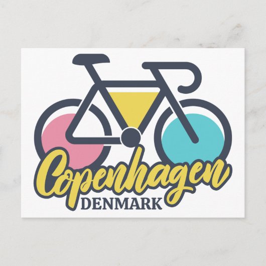 Kopenhagen Denemarken Fietsen Briefkaart (Voorkant)