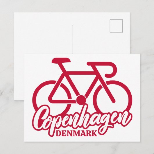 Kopenhagen Denemarken Fietsen Briefkaart (Voorkant / Achterkant)