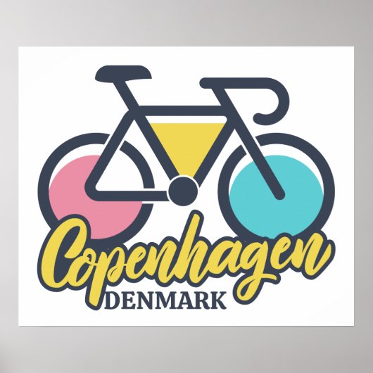 Kopenhagen Denemarken Fietsen Poster (Voorkant)