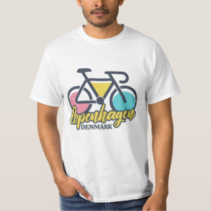 Kopenhagen Denemarken Fietsen T-shirt
