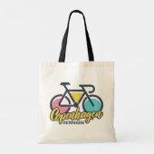 Kopenhagen Denemarken Fietsen Tote Bag (Achterkant)