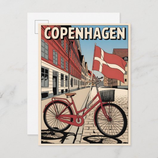  Kopenhagen Denemarken fietsgeschenken Briefkaart (Voorkant / Achterkant)