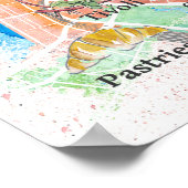 Kopenhagen Denemarken Illustratieve kaart met hoof Poster (Hoek)