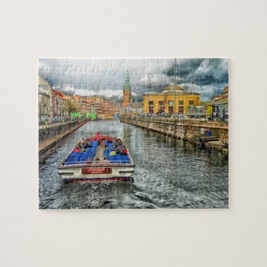 Kopenhagen Denemarken Kanaal Jigzaag Puzzle Legpuzzel (Horizontaal)