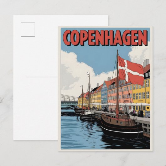  Kopenhagen Denemarken kleurrijke huizen geschenke Briefkaart (Voorkant / Achterkant)