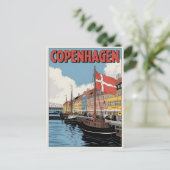  Kopenhagen Denemarken kleurrijke huizen geschenke Briefkaart (Staand voorkant)