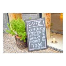 Kopenhagen, Denemarken, Koffiewinkelbord