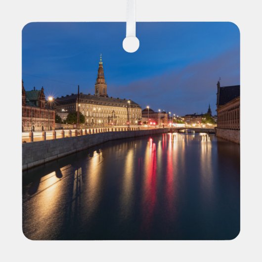 Kopenhagen Denemarken Metalen Ornament (Voorkant)