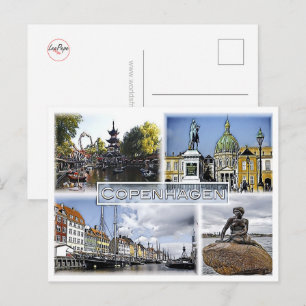 Kopenhagen - Denemarken - Mozaïek - Briefkaart