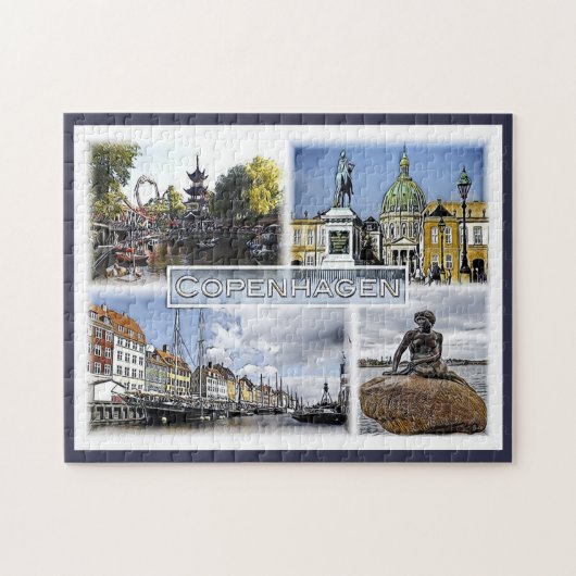 Kopenhagen - Denemarken - Mozaïek - Legpuzzel (Horizontaal)