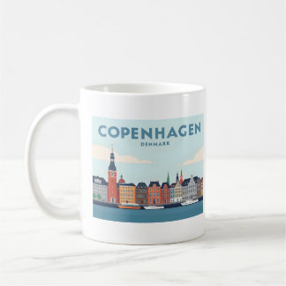 Kopenhagen Denemarken Nyhavn Waterfront Pastelreis Koffiemok