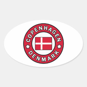 Kopenhagen Denemarken Ovale Sticker