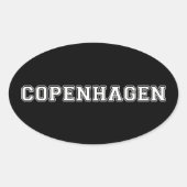 Kopenhagen Denemarken Ovale Sticker (Voorkant)