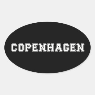 Kopenhagen Denemarken Ovale Sticker
