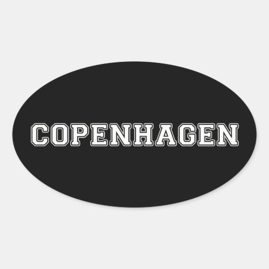 Kopenhagen Denemarken Ovale Sticker (Voorkant)