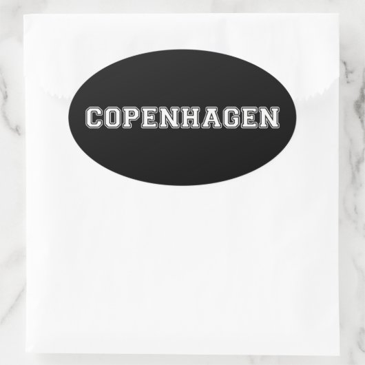 Kopenhagen Denemarken Ovale Sticker (Tas)