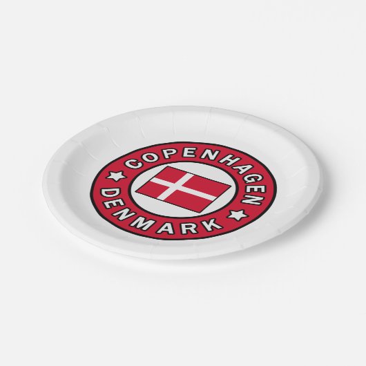Kopenhagen Denemarken Papieren Bordje (Gekanteld)